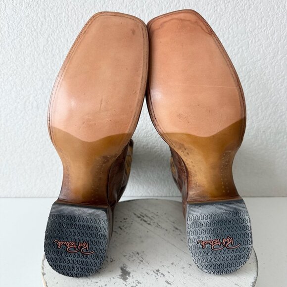 Rod Patrick Mens Cowboy Boots 15.5AAAA Perro Loco Brown Square Toe Western - Picture 10 of 12